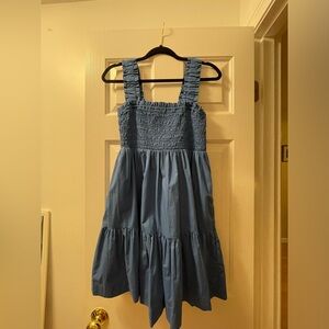 Midi blue summer dress